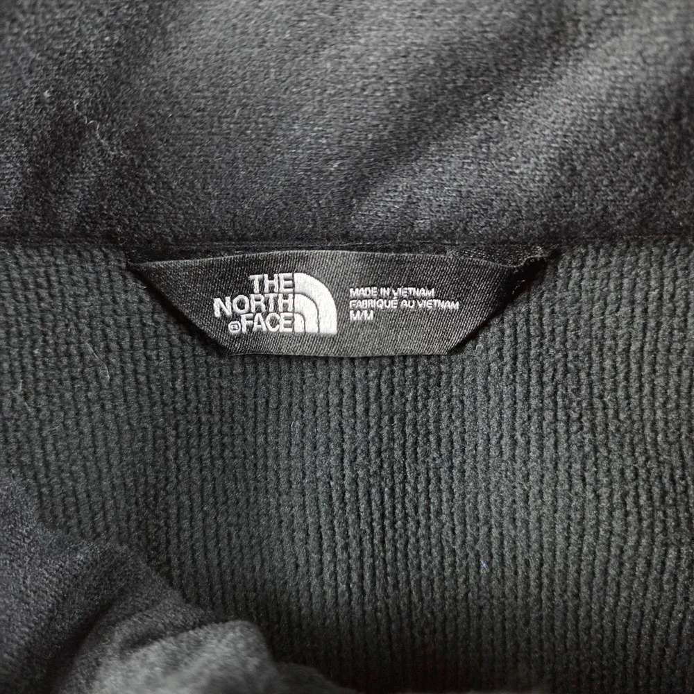 The North Face Ridgewall Vest Mens Medium Gray Soft Shell Windwall Full Zip Logo